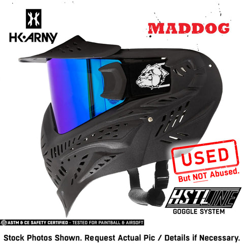 CLEARANCE Maddog HK Army HSTL Goggle Paintball Airsoft Mask with Anti Fog Thermal Lens | CLEAR SMOKE FIRE ICE GOLD CHROME | USED But NOT Abused