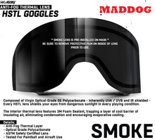 Maddog HK Army HSTL Goggle Paintball Airsoft Mask with Anti Fog Thermal Lens - Black w/ Smoke Lens