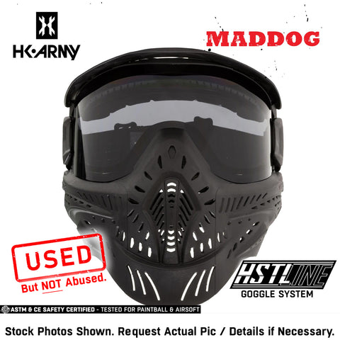 CLEARANCE Maddog HK Army HSTL Goggle Paintball Airsoft Mask with Anti Fog Thermal Lens | CLEAR SMOKE FIRE ICE GOLD CHROME | USED But NOT Abused