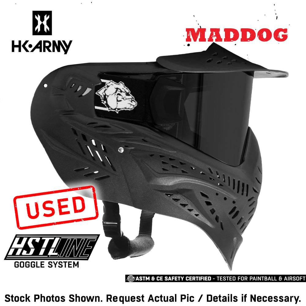 CLEARANCE Maddog HK Army HSTL Goggle Paintball Airsoft Mask with Anti Fog Thermal Lens | CLEAR SMOKE FIRE ICE GOLD CHROME | USED