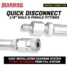 Maddog Paintball Fill Whip Hose Extension - Stainless Steel