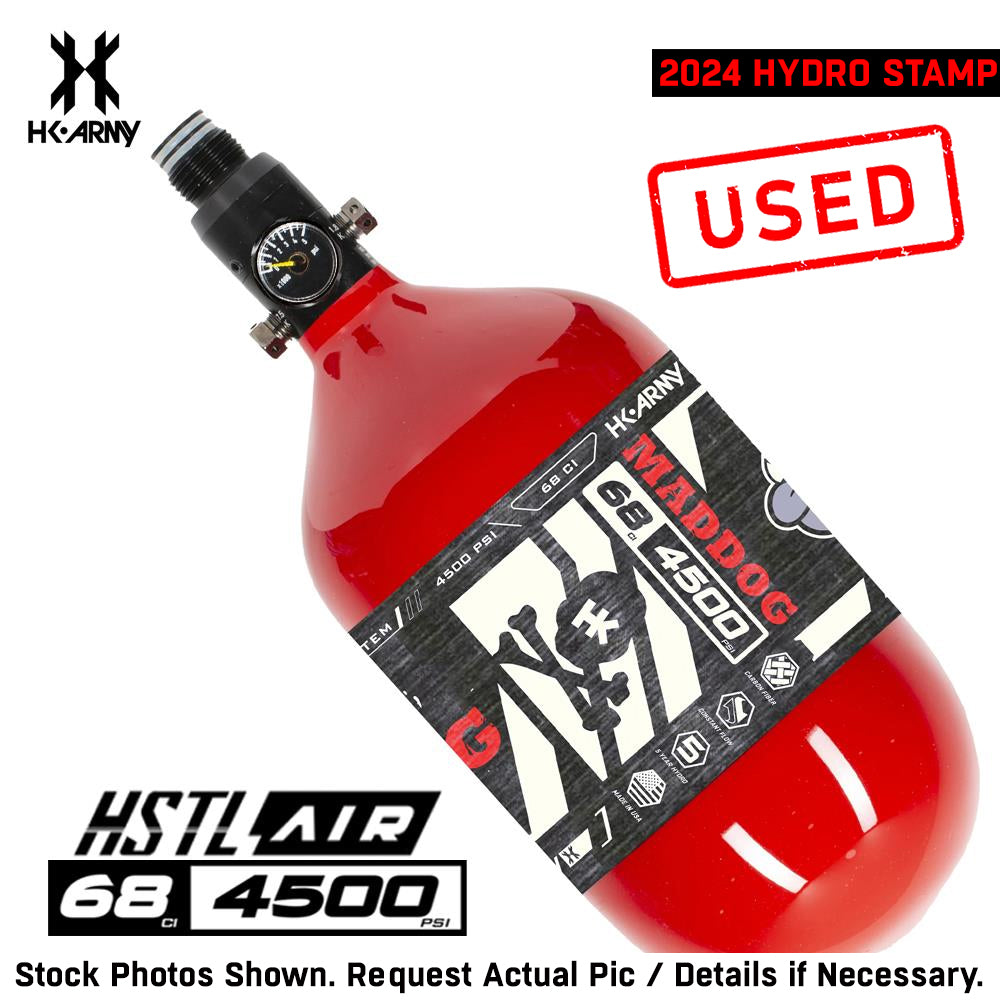 CLEARANCE Maddog HK Army HSTL 68/4500 Carbon Fiber HPA Compressed Air Paintball Tank Bottle System - Standard Reg | RED