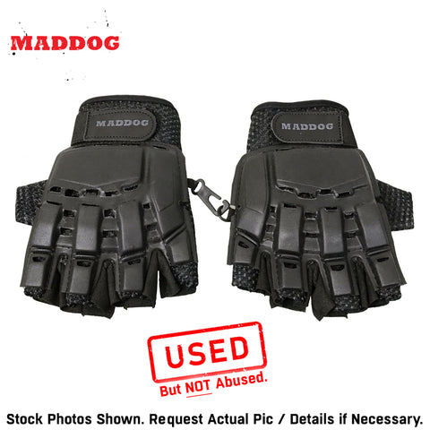 CLEARANCE Maddog Paintball & Airsoft Tactical Half-Finger Gloves - L/XL - USED But NOT Abused