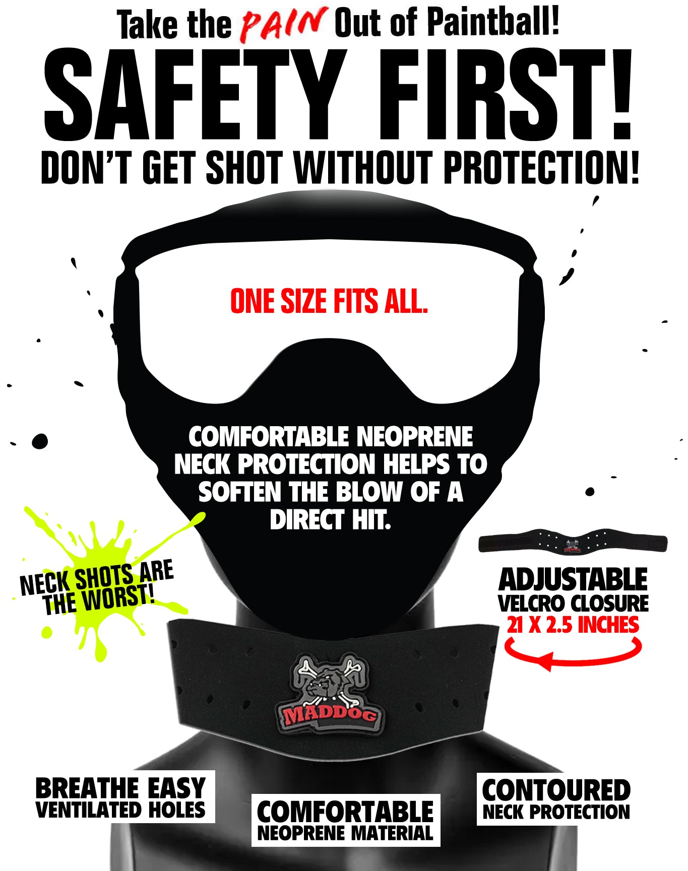 Maddog Neoprene Paintball Neck Protector