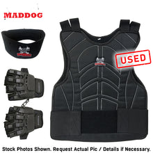 CLEARANCE Maddog Padded Airsoft Paintball Chest Protector, Tactical Half Finger Glove, & Neck Protector Combo Package - Black - Large / X-Large
