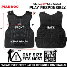 CLEARANCE Maddog Padded Airsoft Paintball Chest Protector, Tactical Half Finger Glove, & Neck Protector Combo Package - Black - Large / X-Large