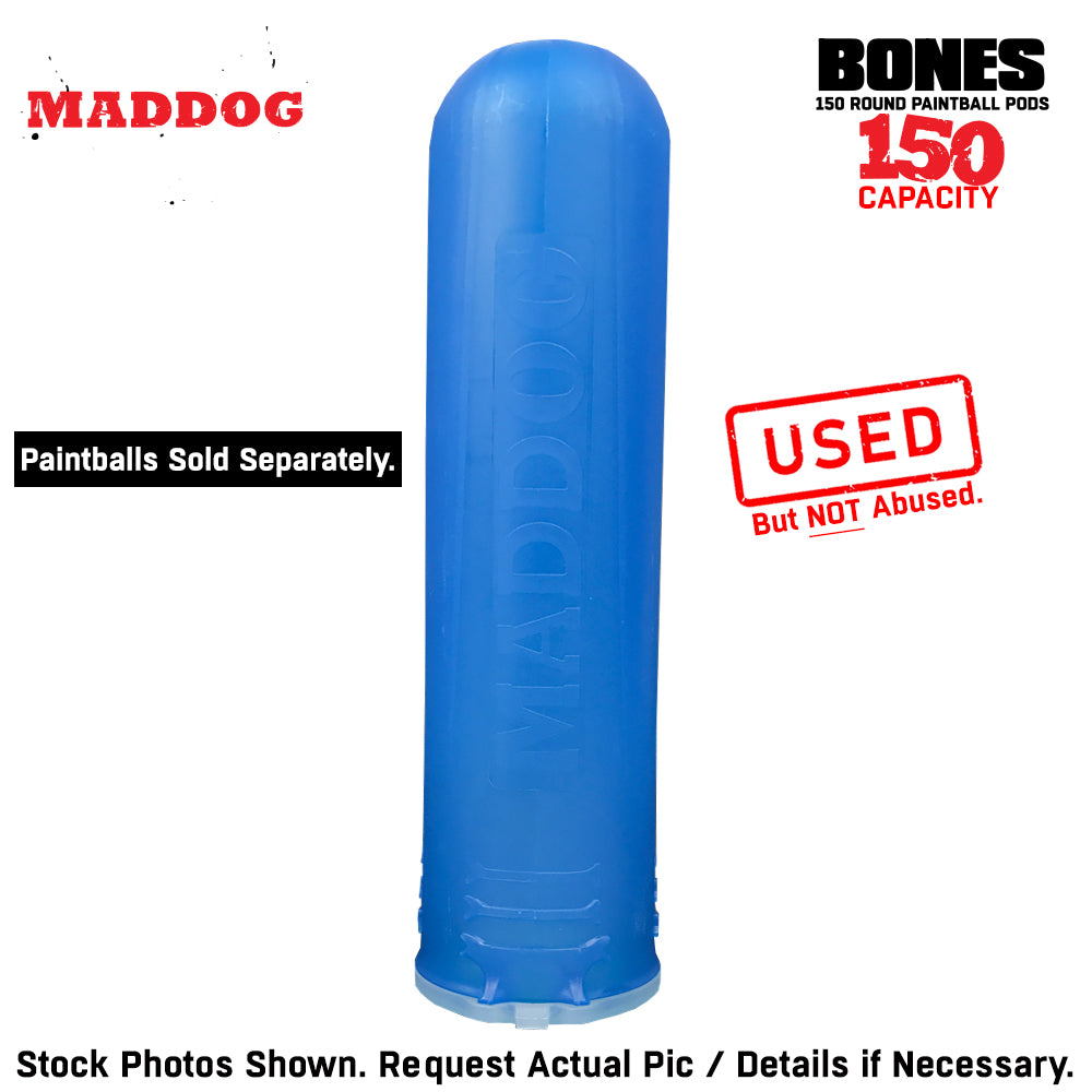 CLEARANCE Maddog BONES 150 Round Paintball Pods - CHOOSE YOUR COLOR | USED But NOT Abused
