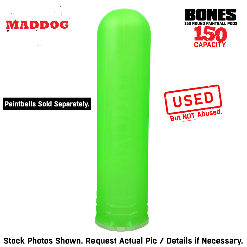CLEARANCE Maddog BONES 150 Round Paintball Pods - CHOOSE YOUR COLOR | USED But NOT Abused