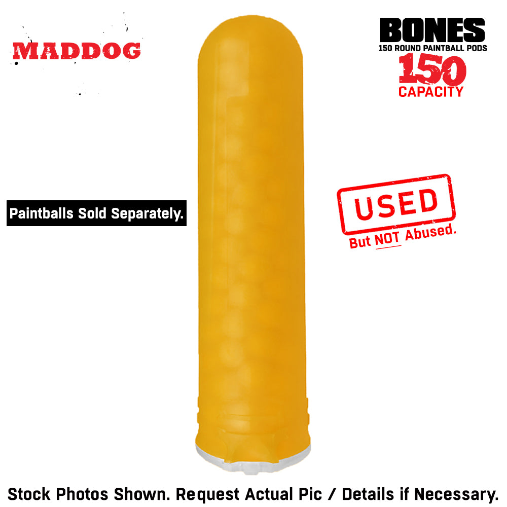 CLEARANCE Maddog BONES 150 Round Paintball Pods - CHOOSE YOUR COLOR | USED But NOT Abused