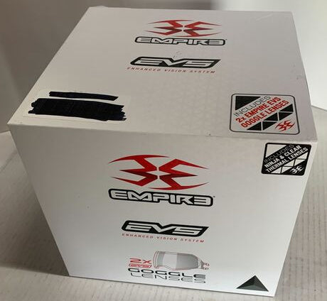 CLEARANCE Empire EVS Thermal Paintball Mask Goggles + BONUS CLEAR THERMAL LENS - White/White Gold