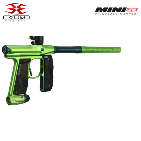 Empire Mini GS Electronic Paintball Gun .68 Caliber - Full Auto - Dust Cadmium Green / Admiral Blue 2-pc Barrel