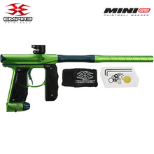 Empire Mini GS Electronic Paintball Gun .68 Caliber - Full Auto - Dust Cadmium Green / Admiral Blue 2-pc Barrel