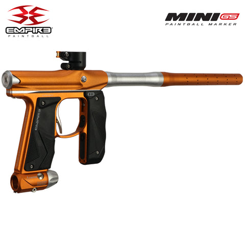 Empire Mini GS Electronic Paintball Gun .68 Caliber - Full Auto - Dust Tangerine / White 2-pc Barrel