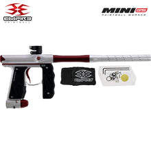 Empire Mini GS Electronic Paintball Gun .68 Caliber - Full Auto - Dust Silver / Red 2-pc Barrel