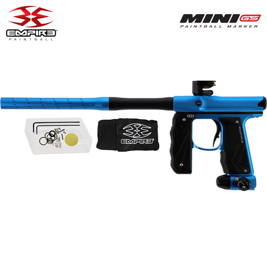 Empire Mini GS Electronic Paintball Gun .68 Caliber - Full Auto - Dust Aqua / Black 2-pc Barrel