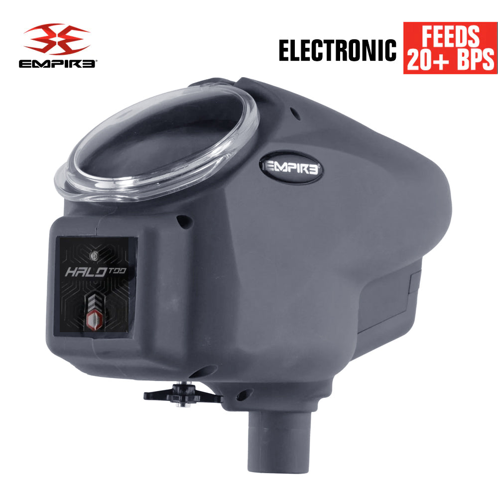 LIMITED EDITION Empire Halo Too Electronic Paintball Loader Hopper - Matte Gray - 20+BPS