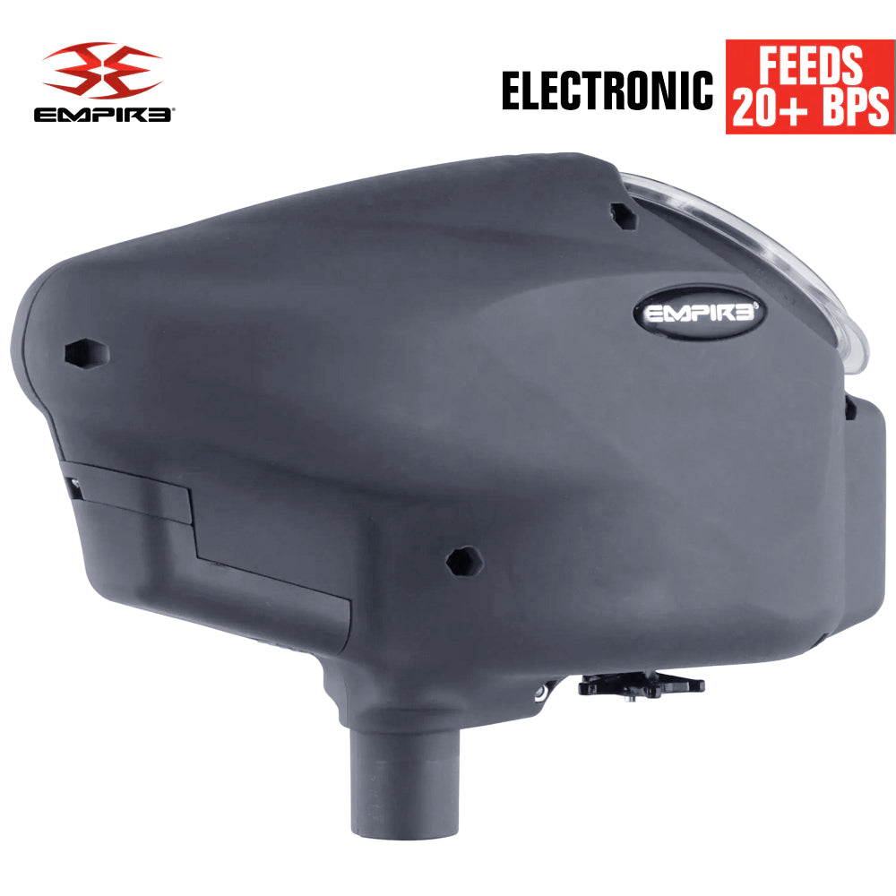 LIMITED EDITION Empire Halo Too Electronic Paintball Loader Hopper - Matte Gray - 20+BPS
