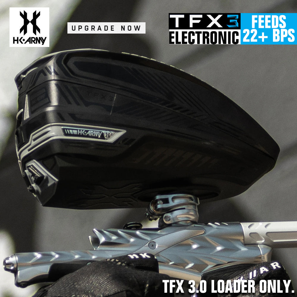 CLEARANCE HK Army TFX 3.0 Electronic Paintball Loader - 22+ BPS - Black/Grey