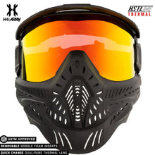 CLEARANCE HK Army HSTL Goggle Paintball Airsoft Mask with Anti Fog Thermal Lens - Black w/ Fire Lens