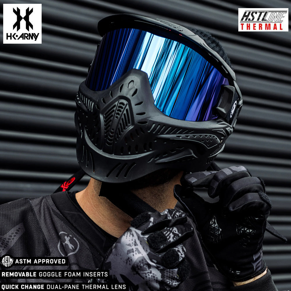 CLEARANCE Used HK Army HSTL Goggle Paintball Airsoft Mask with Anti Fog Thermal Lens - Black w/ Ice Lens