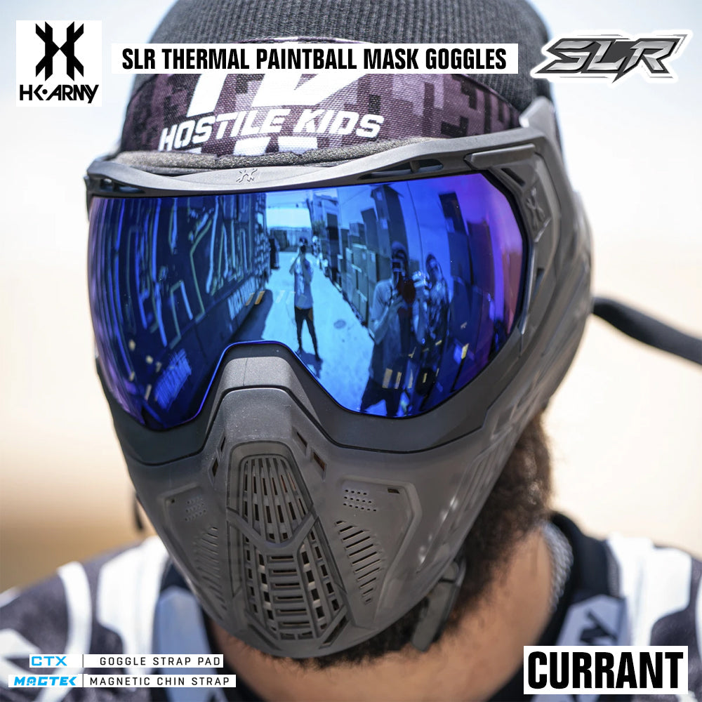 CLEARANCE HK Army SLR Thermal Paintball Mask Goggle - Currant - Arctic Thermal Lens