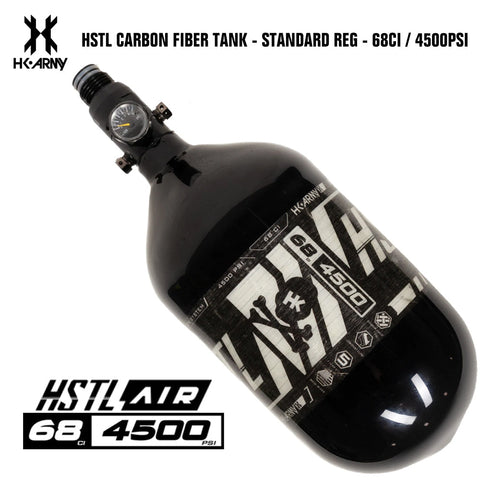 CLEARANCE HK Army HSTL 68/4500 Carbon Fiber HPA Compressed Air Paintball Tank System - Standard Reg - Hydro 04/2023