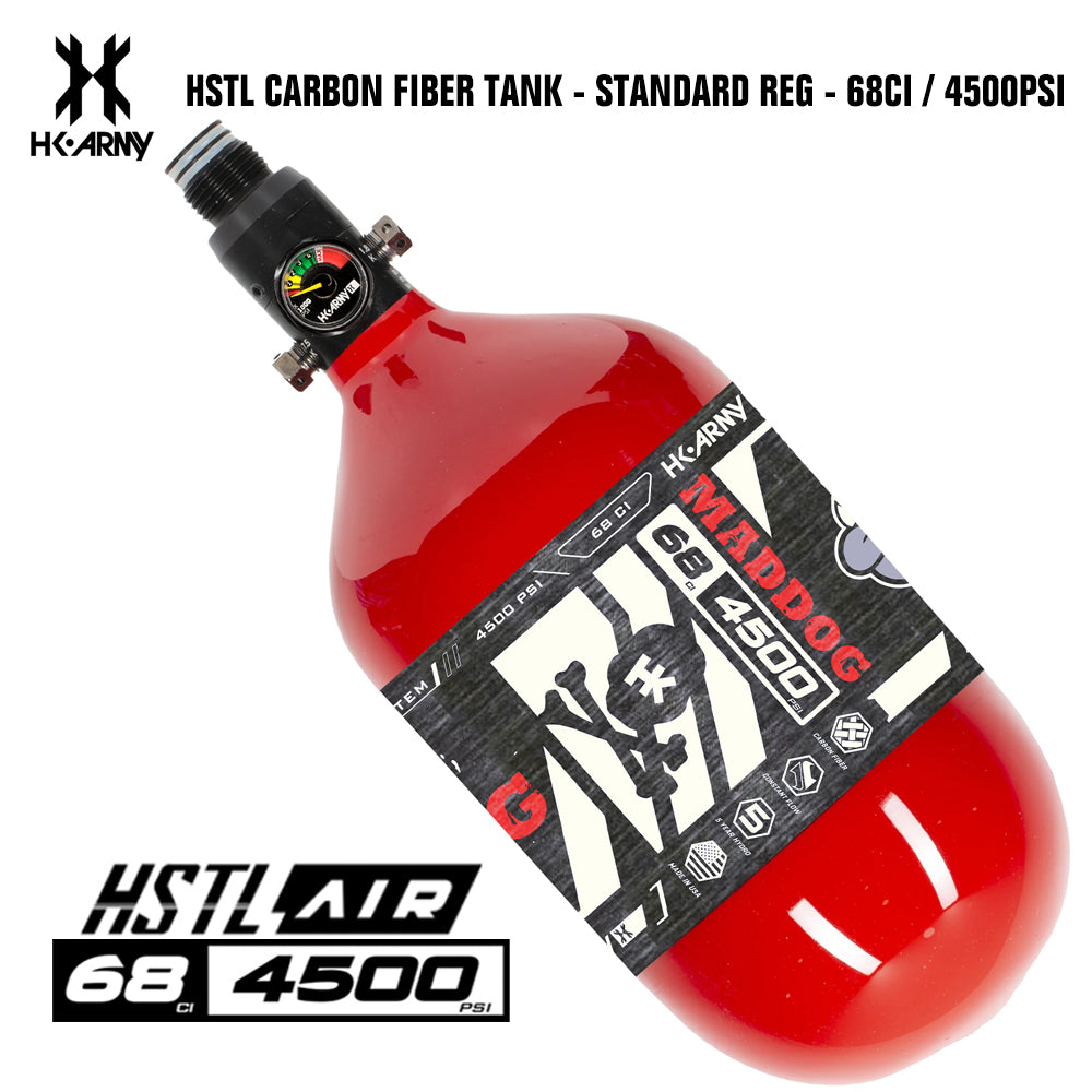 HK Army HSTL 68/4500 Carbon Fiber HPA Compressed Air Paintball Tank System - Standard Reg
