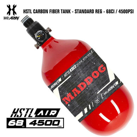 Maddog HK Army HSTL 68/4500 Carbon Fiber HPA Compressed Air Paintball Tank Bottle System - Standard Reg