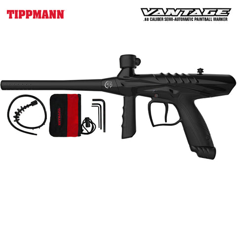 Tippmann Vantage .68 Caliber Semi-Automatic Silver HPA Paintball Gun Package
