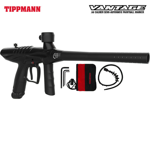 Tippmann Vantage .68 Caliber Semi-Automatic Silver HPA Paintball Gun Package