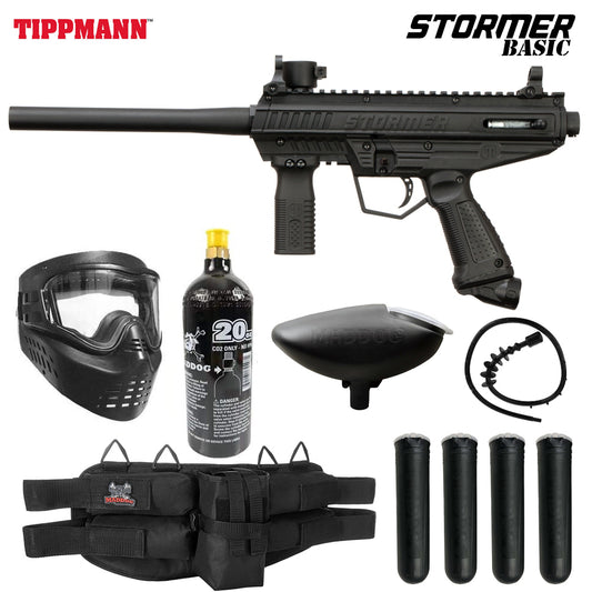Maddog Tippmann Stormer Silver Paintball Gun Marker Starter Package