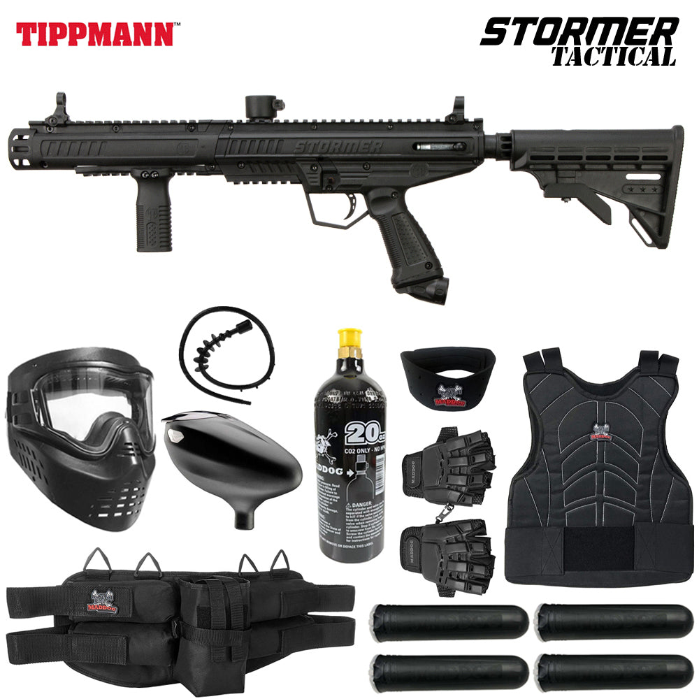 Maddog Tippmann Stormer Protective CO2 Paintball Gun Marker Starter Package