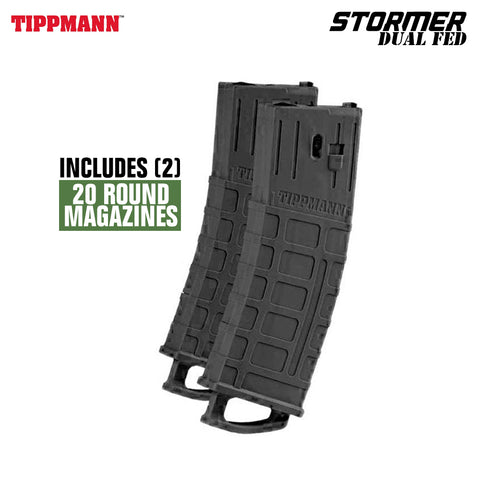 Tippmann Stormer DUAL FED ELITE .68 Caliber Semi-Automatic Bronze HPA Paintball Gun Package