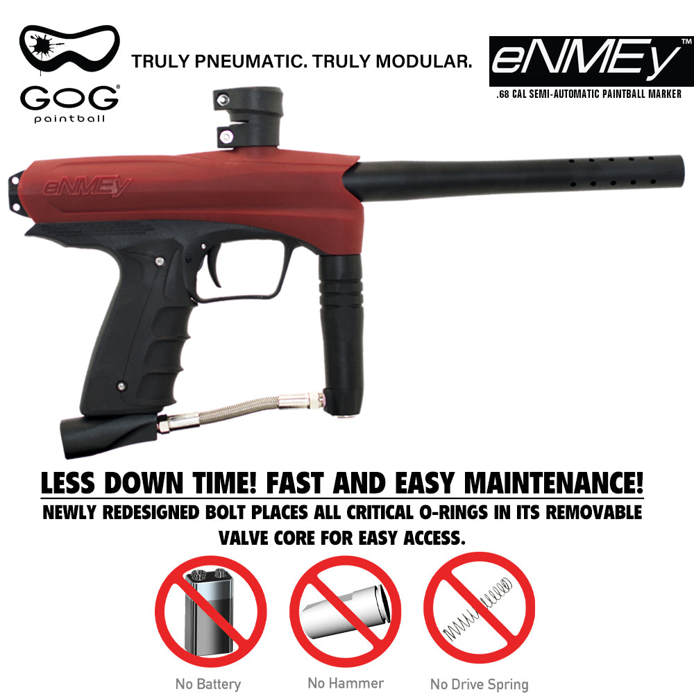 CLEARANCE GoG eNMEy Gen2 .68 Caliber Paintball Gun Marker - Red - USED