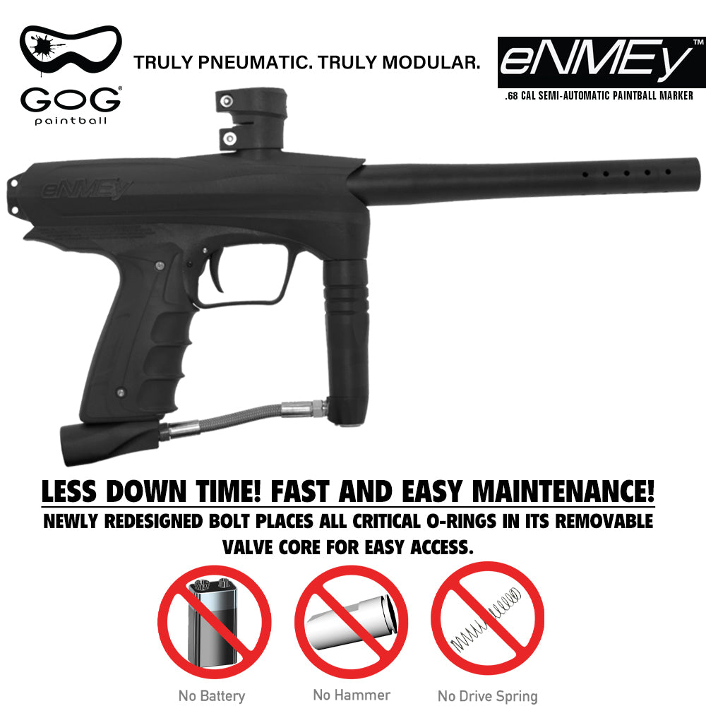CLEARANCE GoG eNMEy Gen2 .68 Caliber Paintball Gun Marker - Black - USED But NOT Abused
