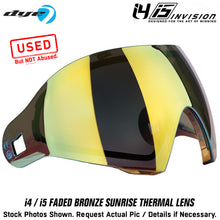 CLEARANCE Dye I4 I5 Thermal Replacement Goggle Lens Faded Bronze Sunrise - USED But NOT Abused