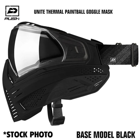 CLEARANCE Push Paintball Unite Thermal Paintball Goggle Mask - Base Model Black