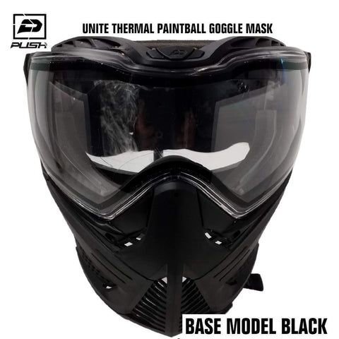 CLEARANCE Push Paintball Unite Thermal Paintball Goggle Mask - Base Model Black