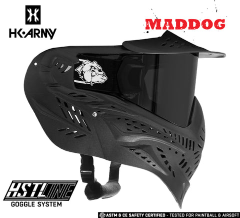 Maddog HK Army HSTL Goggle Paintball Airsoft Mask with Anti Fog Thermal Lens - Black w/ Smoke Lens