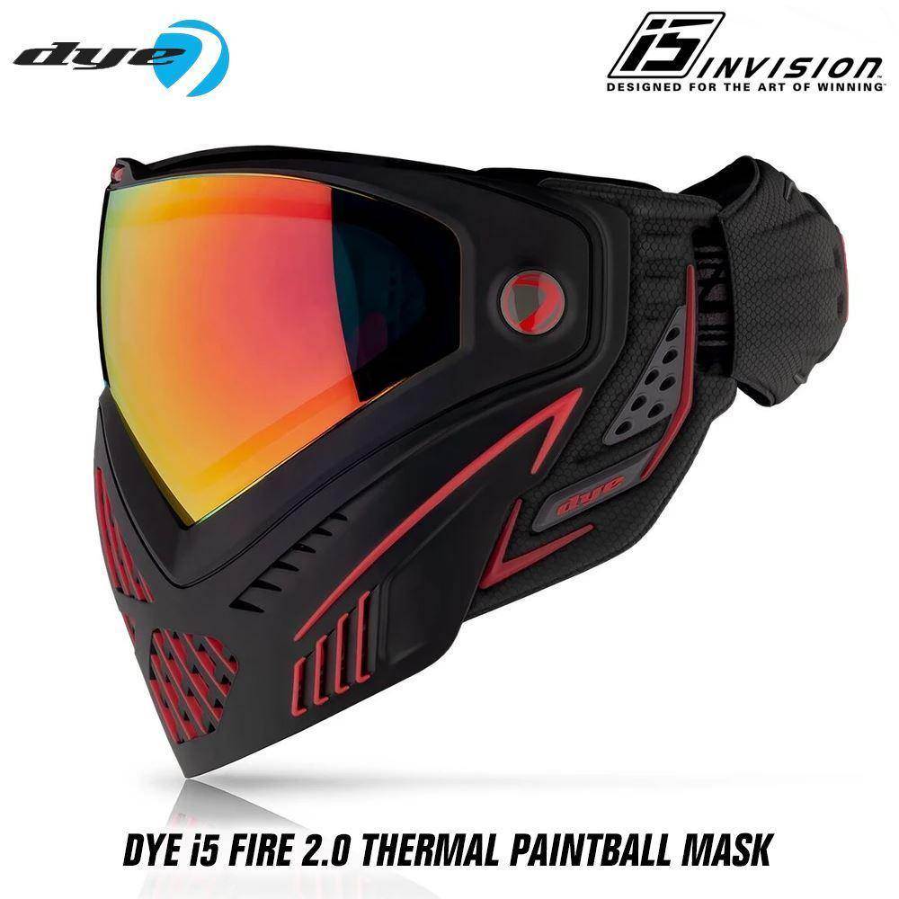 Dye I5 Thermal Paintball Mask Goggles with GSR Pro Strap - PaintballDeals.com