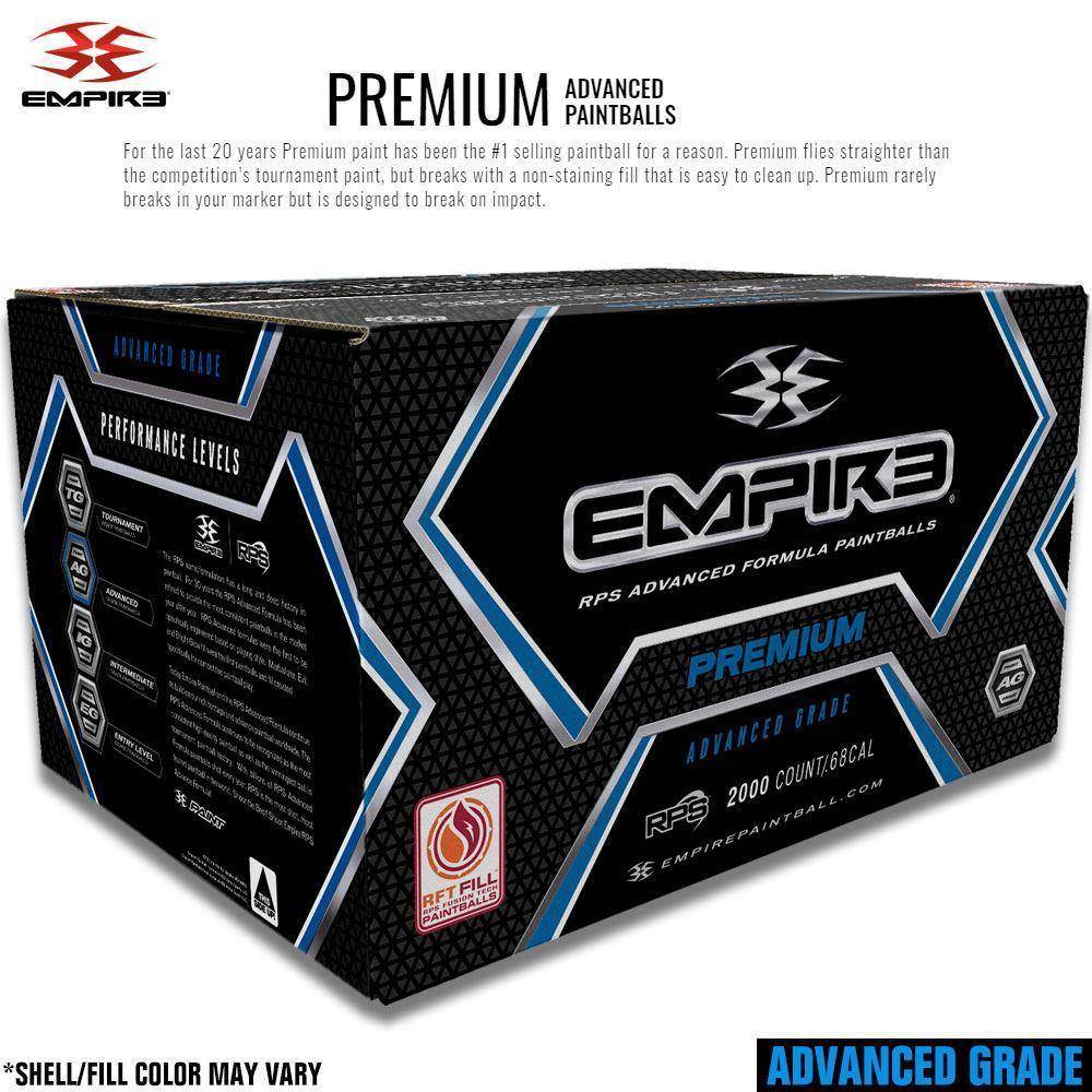 Empire Premium .68 Caliber Paintballs - White Shell / Carbon Fiber Pattern Fill - PaintballDeals.com