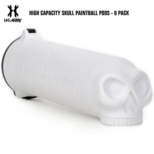 HK Army High Capacity 150 Rounds Skull Paintball Pods - 6 Pack - PaintballDeals.com