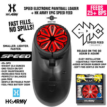 HK Army Speed Electronic Paintball Loader with Epic Speed Feed - 25+ BPS