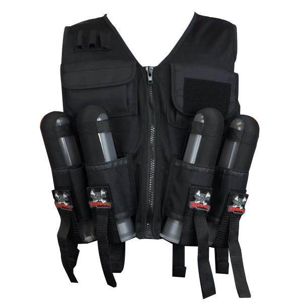 Maddog Lightweight Tactical Paintball Sport Vest | Holds 4 Pods & Tank Up to 90ci