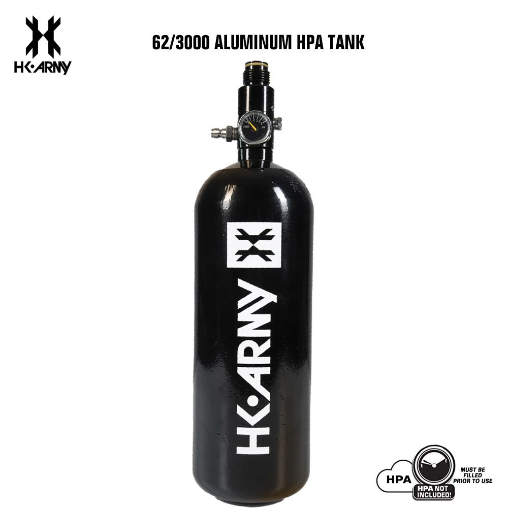 CLEARANCE HK Army 62/3000 Compressed Air HPA Paintball Tank - Black | 2023 Hydro