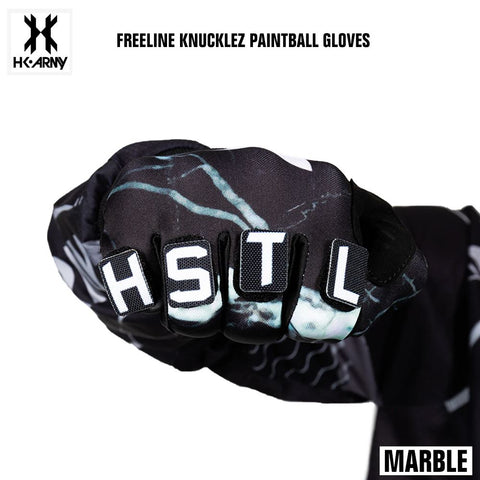HK Army Freeline Knucklez Paintball Gloves - Marble