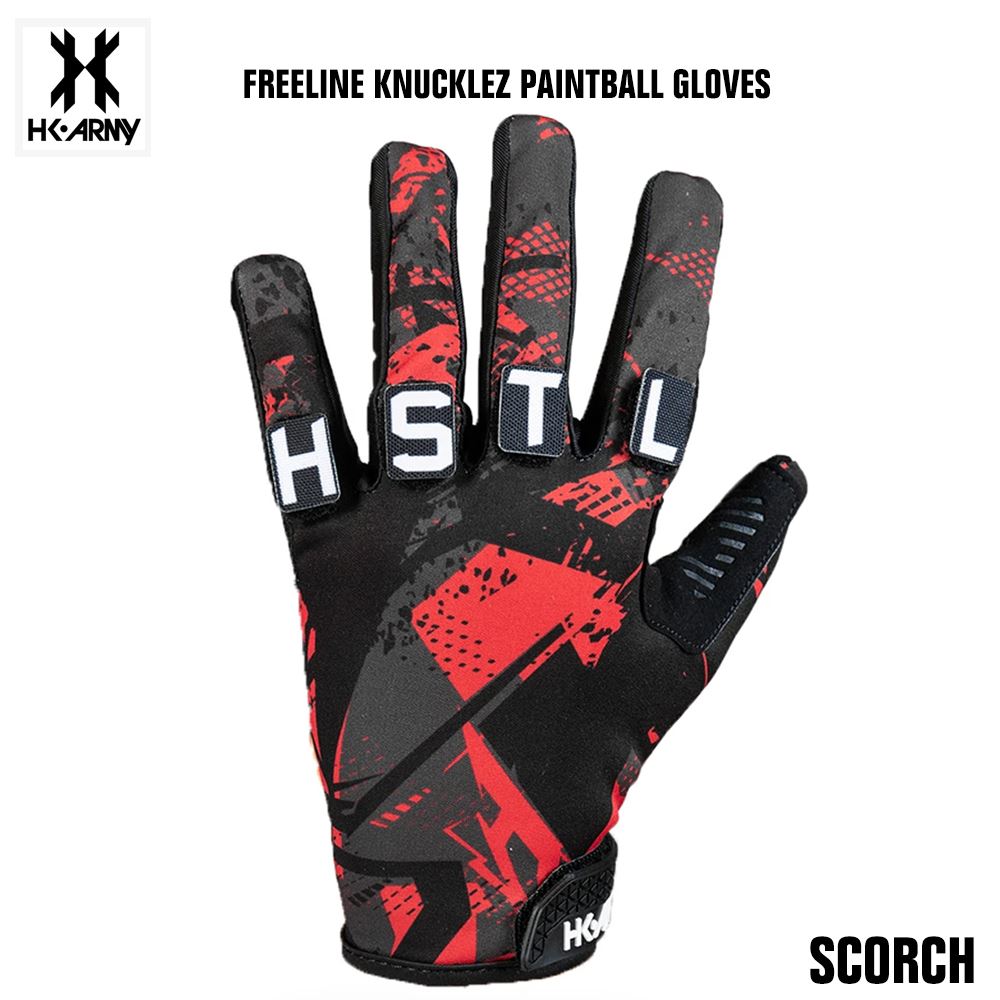 HK Army Freeline Knucklez Paintball Gloves - Scorch