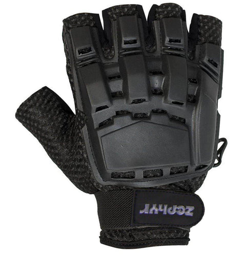 Zephyr Tactical Half-Finger Gloves - Black