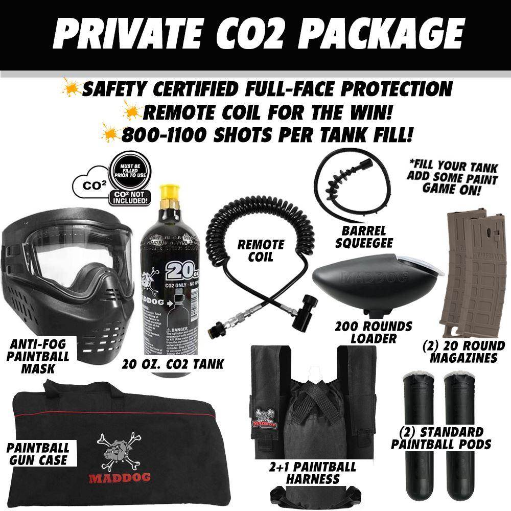 Maddog Tippmann TMC MAGFED Private Paintball Gun Starter Package - PaintballDeals.com
