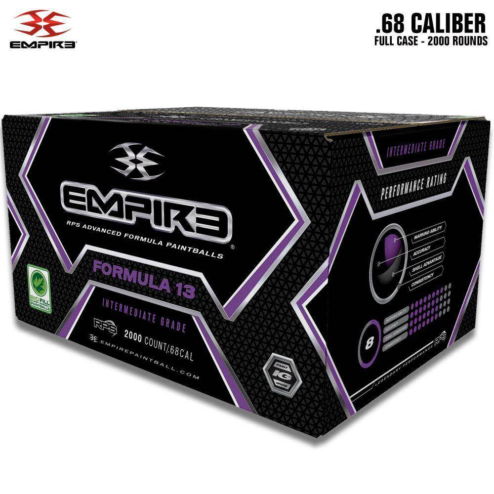 Empire Formula 13 .68 Caliber Paintballs - Orange Shell / Yellow Fill - PaintballDeals.com
